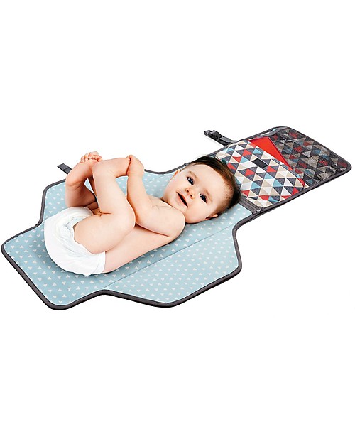 Skip Hop Pronto, Fasciatoio Portatile, Triangoli - Grande, imbottito, con tante tasche! Fasciatoi