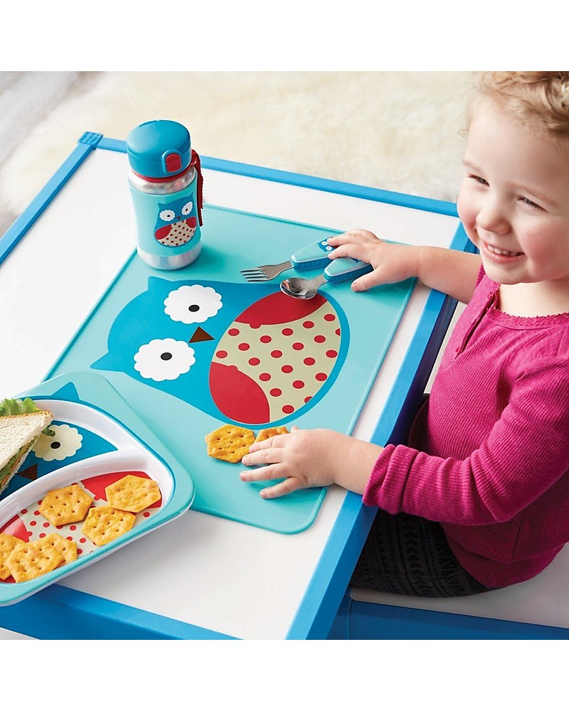 Piatti per bambini divisi in silicone - Piatto da pranzo per bambini con  tovaglietta incorporata per i più piccoli