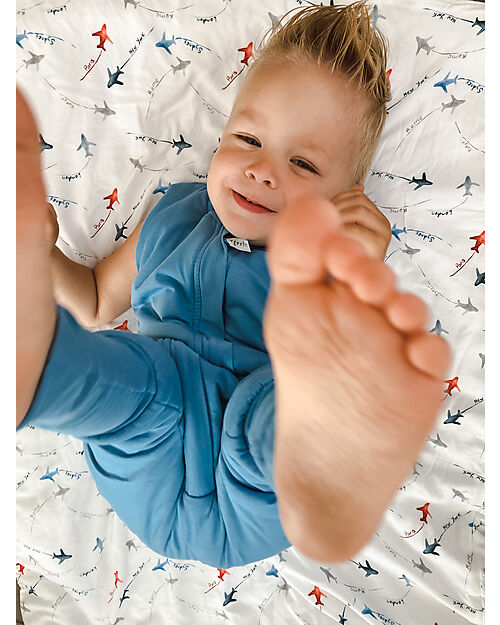 Sleepee Sacco Nanna Leggero con Gambe - Petrolio - TOG 1.5 - Cotone Oeko-Tex Sacchi Nanna