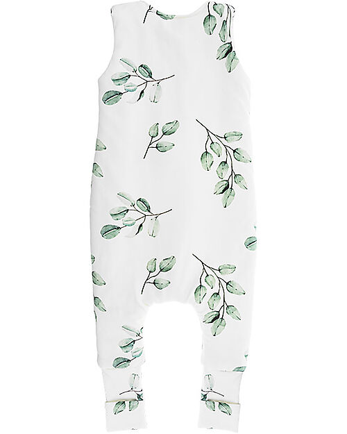 Sleepee Sacco Nanna Reversibile con Gambe - Eucalyuptus Black Dots - TOG 2.5 - Cotone Oeko-Tex Sacchi Nanna