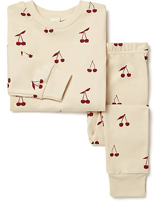 Sleepy Doe Pigiama a Maniche Lunghe - Ciliegie - 100% Cotone bio Pigiami
