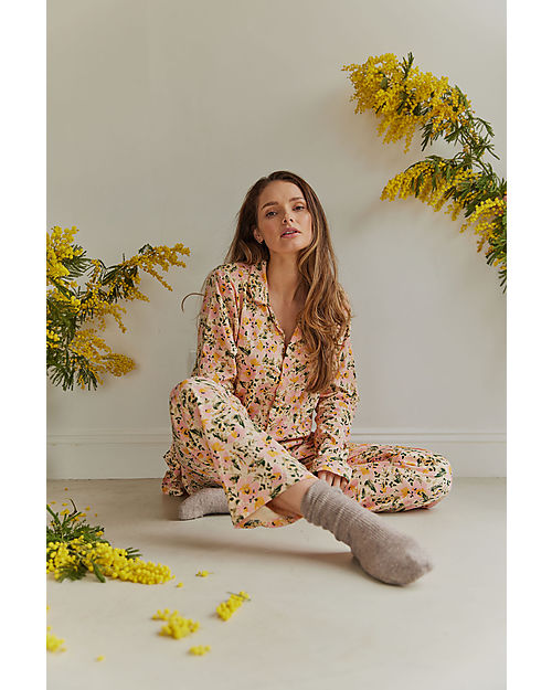 Sleepy Doe Set Pigiama Donna - Floreale - 100% Cotone bio Pigiami
