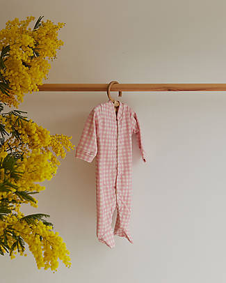 Sleepy Doe Tutina con Piedini - Quadri - 100% Cotone bio Tutine Lunghe