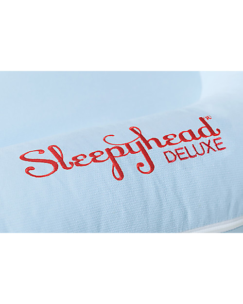 SleepyHead Rivestimento per Riduttore Sleepyhead Deluxe+ da 0 a 8 mesi, Celestial Blue - 100% cotone certificato Oeko-Tex Riduttori Lettino