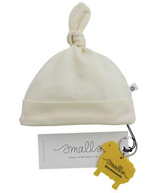 Smalls Cappellino Bebè in 100% Lana Merino, Natural unisex (bambini)