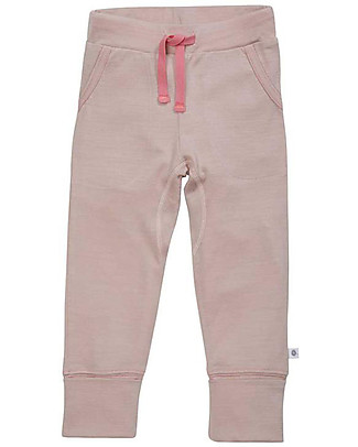 Smalls Pantalone Bambina 24/7 in 100% Lana Merino, Rosa Pantaloni Lunghi