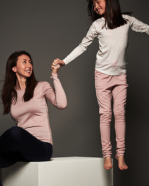 Smalls Pantalone Bambina 24/7 in 100% Lana Merino, Rosa Pantaloni Lunghi