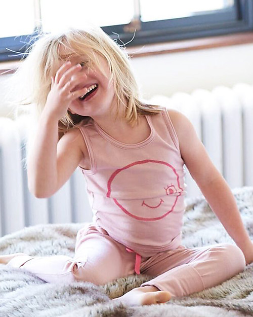 Smalls Pantalone Bambina 24/7 in 100% Lana Merino, Rosa Pantaloni Lunghi