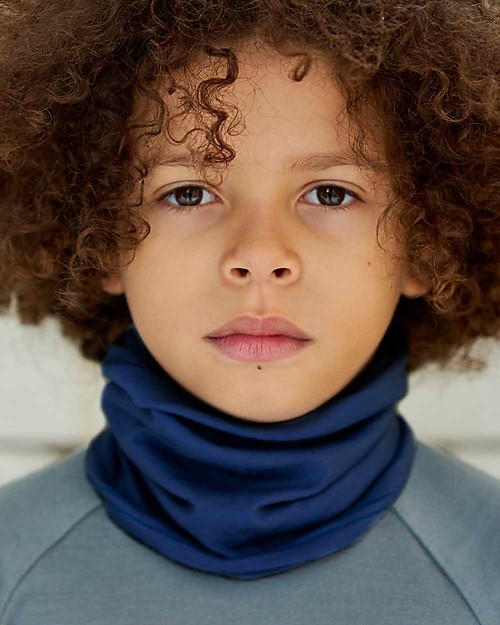 Smalls Scaldacollo Bimbo in 100% Lana Merino, Blu Sciarpe