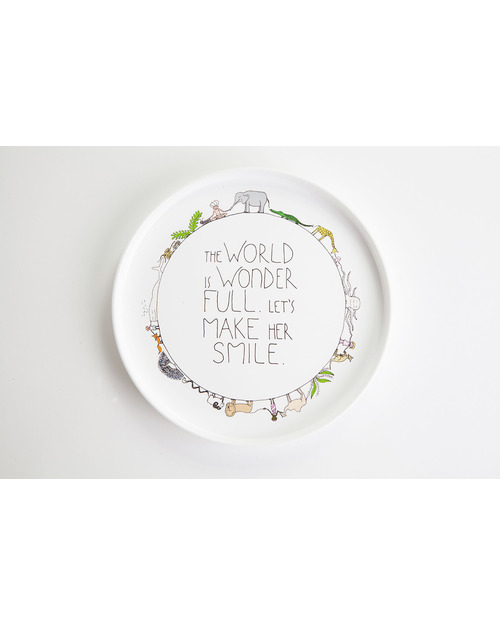 Smiling Planet Set Regalo Piatto & Ciotola Madre Terra -Plastica Super Sicura ed Ecologica! Set Pappa