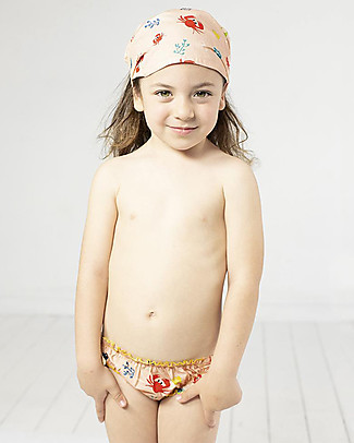 SmomLab Costume a Mutandina Arricciato Granchi - 100% Cotone Bio Costumi Due Pezzi