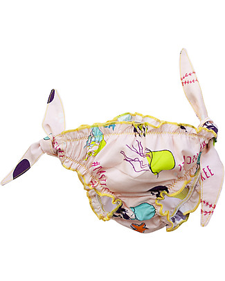 SmomLab Costume a Mutandina Arricciato Meduse - 100% Cotone Bio Costumi Due Pezzi