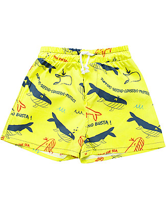 SmomLab Costume a Pantaloncino Sebastiano - Balene - 100% Cotone bio Costumi a Pantaloncino