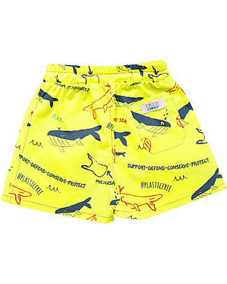 SmomLab Costume a Pantaloncino Sebastiano - Balene - 100% Cotone bio Costumi a Pantaloncino