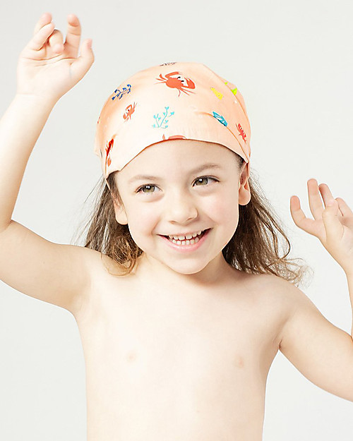 SmomLab Fascia Bandana Mare Rebecca - Granchi - 100% Cotone bio Accessori per Capelli
