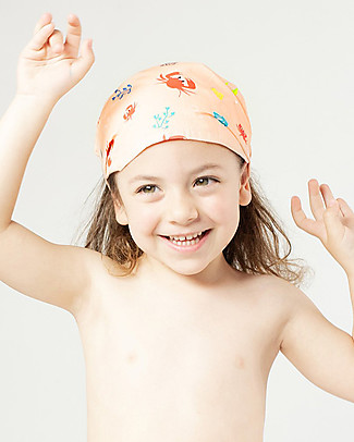 SmomLab Fascia Bandana Mare Rebecca - Granchi - 100% Cotone bio Fermacappelli