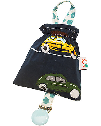 SmomLab Portaciuccio con Sacchettino Pippo - Auto Blu Ciucci