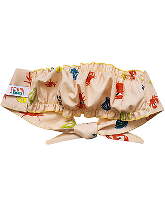 SmomLab Top Costume Bimba Granchi - 100% Cotone bio Costumi Due Pezzi