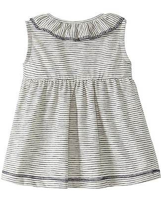 Snug Abito Senza Maniche con Colletto - Righe Navy - 100% Cotone Vestiti_