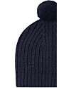 Snug Berretto Lavorato a Maglia con Pompon - Blu Navy - con Lana Merino e Cashmere Cappelli Invernali