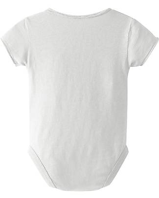 Snug Body a Maniche Corte - Grigio Chiaro - Cotone Organico Body Manica Corta