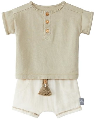 Snug Completo T-Shirt + Shorts - Kaki - 100% Cotone Completi e Set