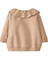 Snug Felpa con Colletto Ricamato  - Naturale -  Cotone Bio Felpe
