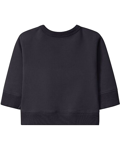 Snug Felpa con Ricamo 'Hug Me' - Blu Navy - 100% Cotone Organico Felpe