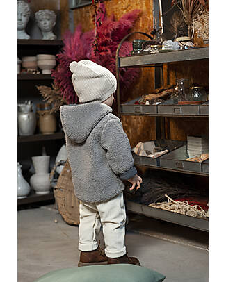Snug Giacca in pelliccia di Cotone con cappuccio - Grigio Giacche