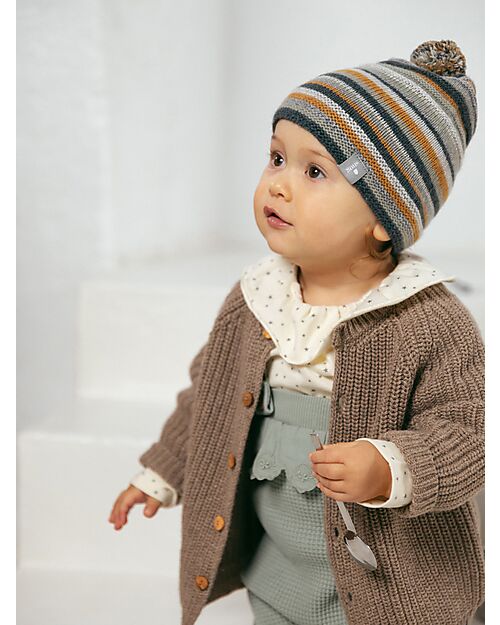 Snug Maglia a Maniche Lunghe con Colletto Arricciato e Stampa a Stelle - 100% Cotone Organico Maglie Manica Lunga