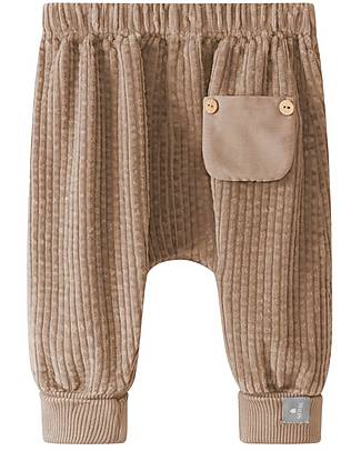 Snug Pantaloni con Tasca - Beige Scuro - 100% Velluto di Cotone Bio Jeans