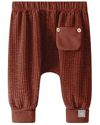 Snug Pantaloni con Tasca - Ruggine - 100% Velluto di Cotone Bio Pantaloni Lunghi