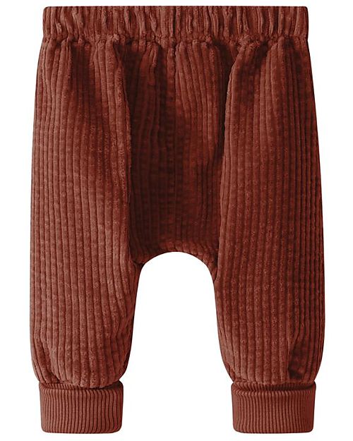Snug Pantaloni con Tasca - Ruggine - 100% Velluto di Cotone Bio Pantaloni Lunghi