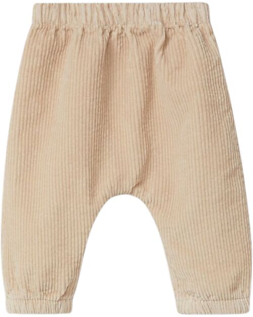 Snug Pantaloni in Velluto con Elastico in Vita - Beige-  100% Cotone Organico Pantaloni Lunghi