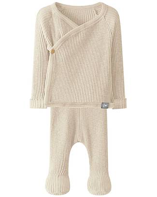 Snug Set 2 Pezzi Maglia e Pantalone - Sabbia - Cotone Biologico Completi e Set