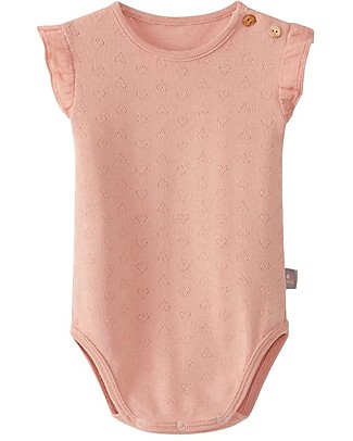 Snug Set da due Body Ricamati - Terracotta - 100% Cotone Body Manica Corta