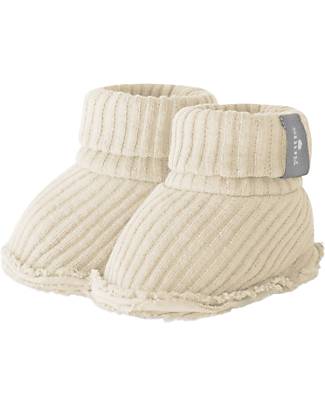 Snug Set Nascita Scarpine e Cappellino - Sabbia - Cotone Biologico Cappelli Neonato