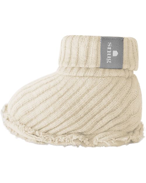 Snug Set Nascita Scarpine e Cappellino - Sabbia - Cotone Biologico Cappelli Neonato