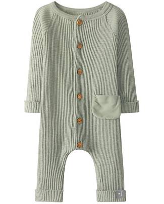 Snug Tuta Intera a Maniche Lunghe - Verde Oliva - Cotone Biologico Tutine Lunghe