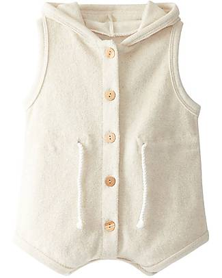Snug Tutina Smanicata con Cappuccio - Naturale - Cotone e Lino Tutine Corte