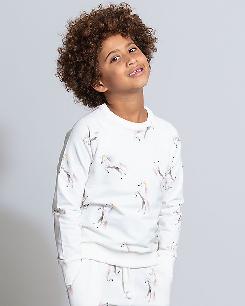 Snurk Felpa a Maniche Lunghe, Unicorno - Cotone Bio Felpe