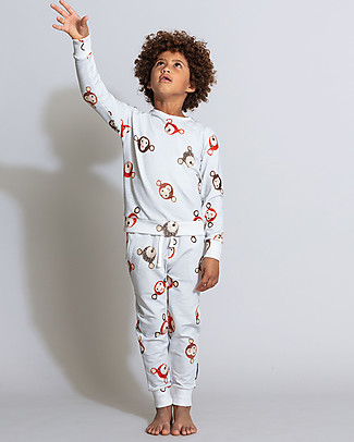 Snurk Pantaloni Crochet, Teddy e Chimp - Cotone Bio Pantaloni Lunghi