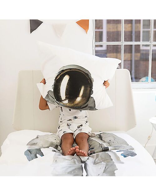 Snurk Set Copripiumino e Federa - Astronauta - Letto Singolo 155 x 220/240 cm - 100% Cotone Biologico Set Copripiumino