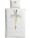 Snurk Set Copripiumino e Federa, Ballerina - Letto Singolo 140 x 200/220 cm - 100% Cotone Set Copripiumino