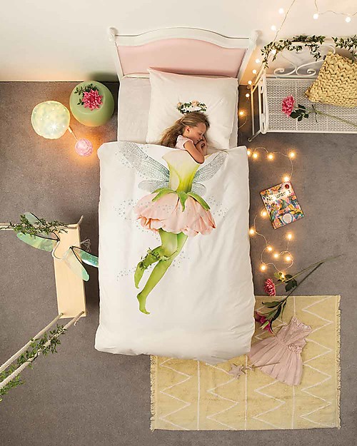 Snurk Set Copripiumino e Federa, Fatina - Letto Singolo 140 x 200/220 cm - 100% Cotone Set Copripiumino