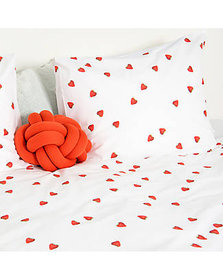 Snurk Set Copripiumino e Federa - Fragole - Letto Singolo 140 x 200/220 cm - 100% Cotone Bracciali