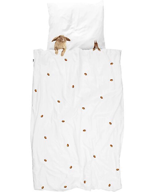 Snurk Set Copripiumino e Federa - Furry Friends - Letto Piazza e Mezza 200 x 200/240 cm - 100% Cotone
 Set Copripiumino