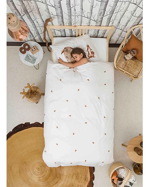 Snurk Set Copripiumino e Federa - Furry Friends - Letto Piazza e Mezza 200 x 200/240 cm - 100% Cotone
 Set Copripiumino