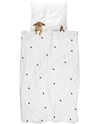 Snurk Set Copripiumino e Federa, Furry Friends - Letto Singolo 140 x 200/220 cm - 100% Cotone Set Copripiumino