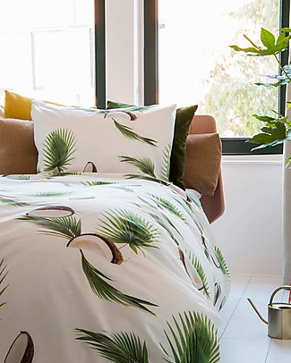 Snurk Set Copripiumino e Federa, Noce di Cocco - Letto Singolo 140 x 200/220 cm - 100% Cotone Copripiumino e Federe